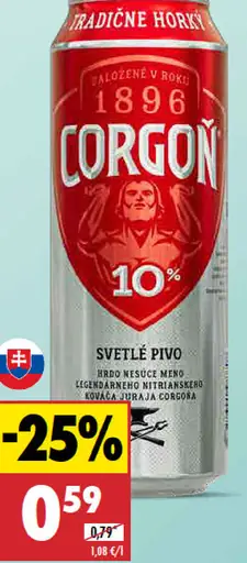 Corgoň 10° Pivo svetlé plechovka