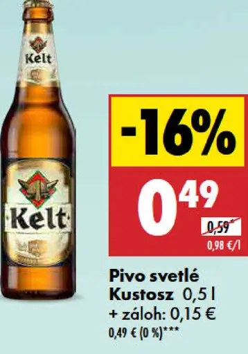 Kelt Pivo svetlé plechovka