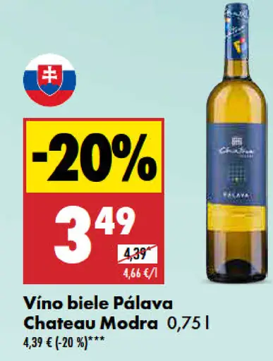 Chateau Modra Pálava biele