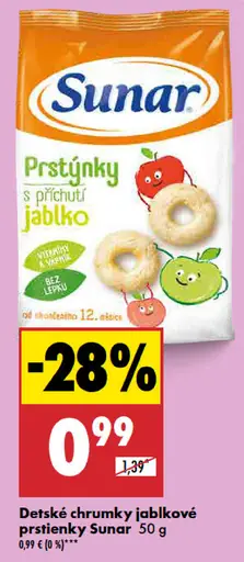 Sunar Detské chrumky jablčné prstienky
