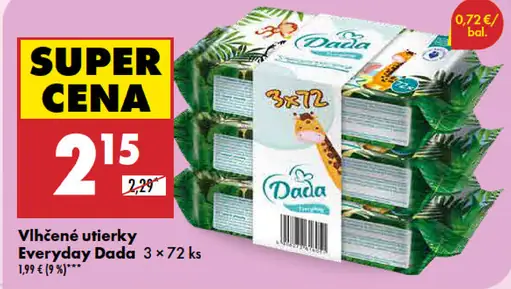 Dada Vlhčené utierky Everyday