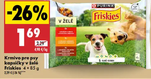 Friskies Krmivo pre psy kapsičky v želé