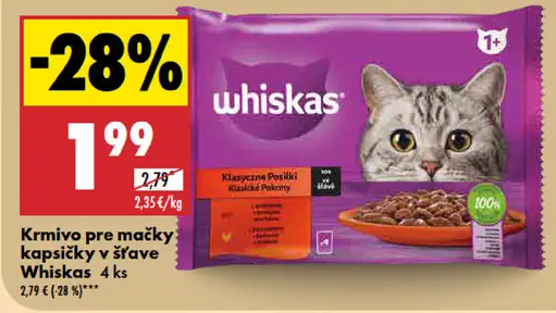 Whiskas Krmivo pre mačky kapsičky v šťave