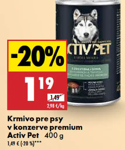 Activ Pet Krmivo pre psy v konzerve Premium