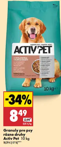 Activ Pet Granuly pre psy rôzne druhy malé plemená