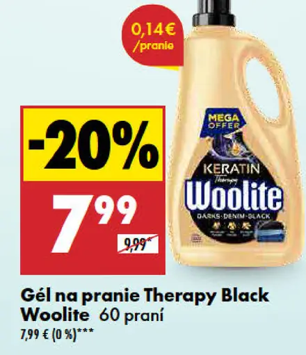 Woolite Gél na pranie Therapy black