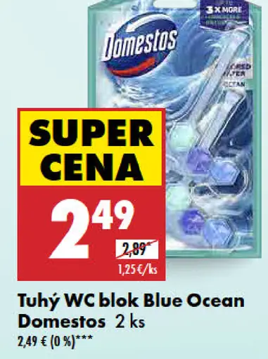 Domestos tuhý WC blok Blue Ocean