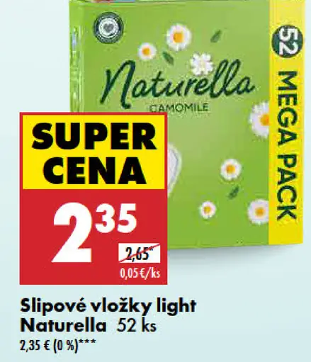 Naturella Slipové vložky Light