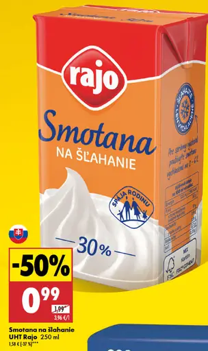 Rajo smotana na šľahanie