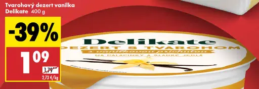Delikate Tvarohový dezert vanilka