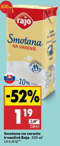 Rajo Smotana na varenie