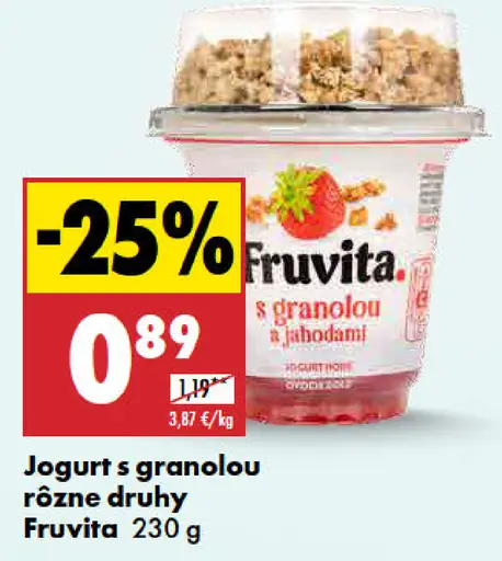 Fruvita Jogurt s granolou rôzne druhy