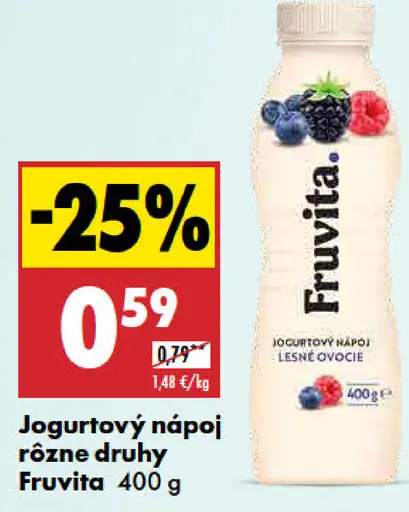 Fruvita Jogurtový nápoj rôzne druhy