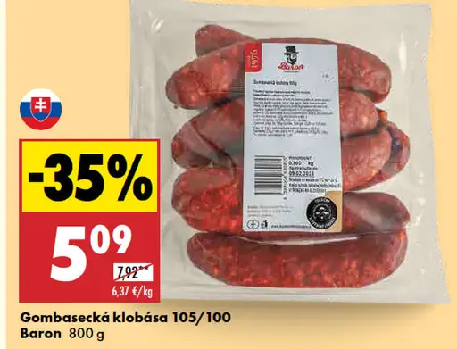 Baron Gombasecká klobása 105/100