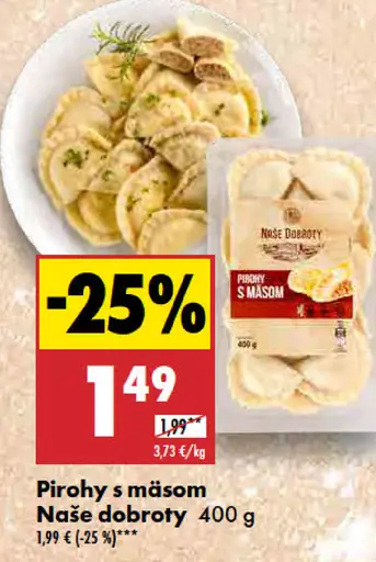 Naše dobroty Pirohy s mäsom