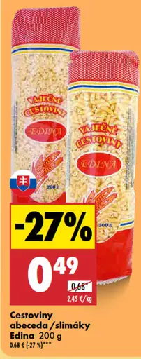Cestoviny abeceda/slimáky