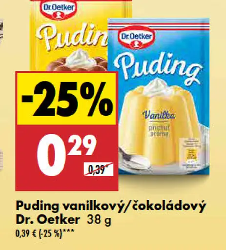 Puding vanilkový/čokoládový