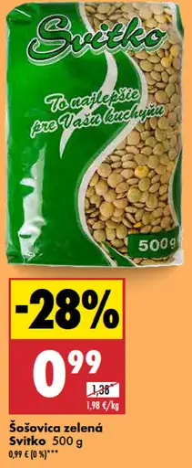 Šošovica zelená