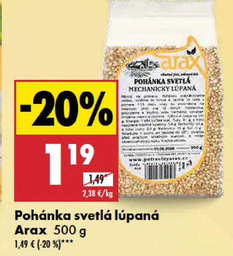 Pohánka svetlá lúpaná