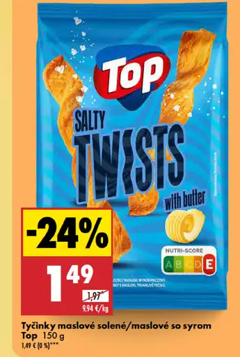 Top Tyčinky maslové solené
