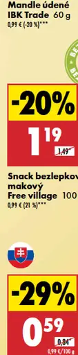 IBK Trade Udené mandle