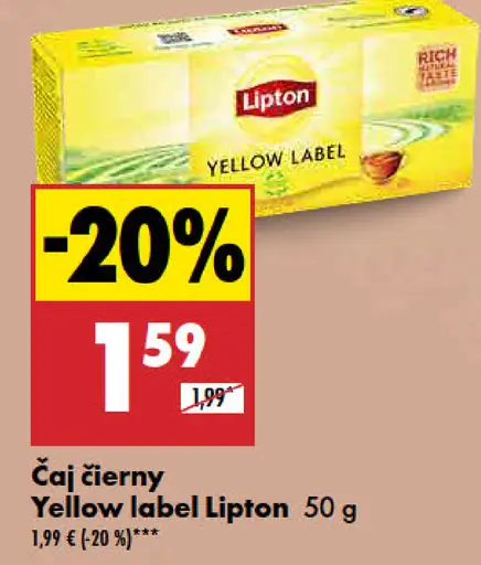 Lipton Čaj čierny Yellow label