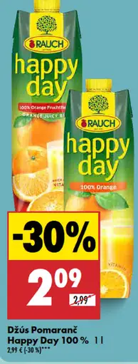 Rauch Džús Pomaranč Happy Day 100%
