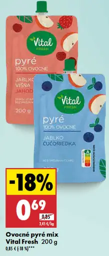 Vital Fresh Ovocné pyré mix