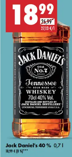 Jack Daniel's Tennessee Sour Mash Whiskey