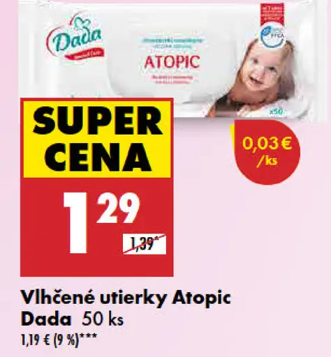 Vlhčené utierky Atopic Dada