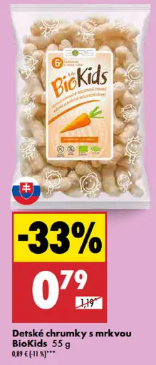BioKids Detské chrumky s mrkvou