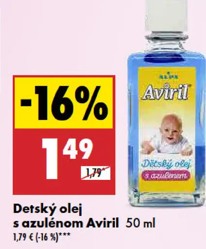 Detský olej s azulénom Avíril