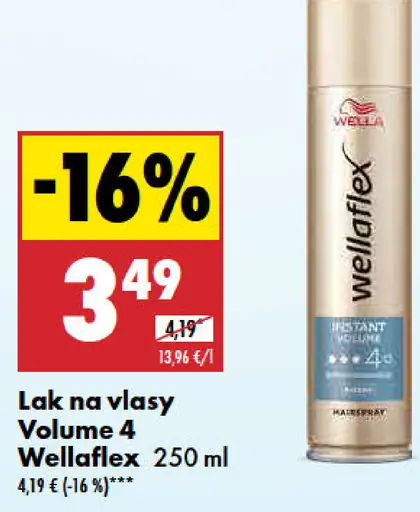 Lak na vlasy Volume 4 Wellaflex