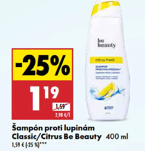 Šampón proti lupinám Classic/Citrus Be Beauty