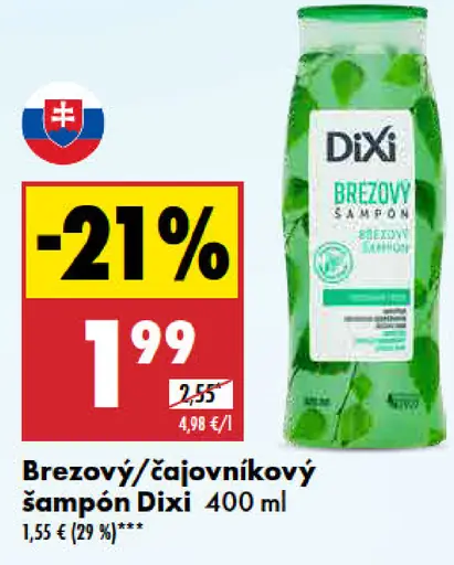Brezový/čajovníkový šampón Dixi