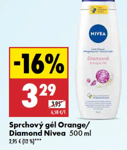 Nivea Sprchový gél Orange/Diamond mix