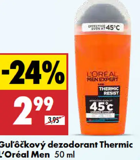 L’Oréal Men Guľôčkový dezodorant Thermic