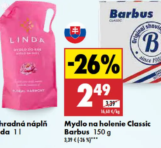 Barbus Mydlo na holenie Classic