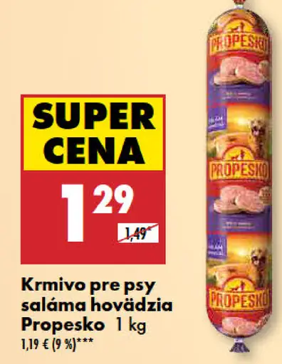 Propesko Krmivo pre psy saláma hovädzia