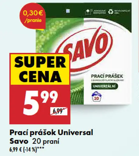 Savo prací prášok Universal