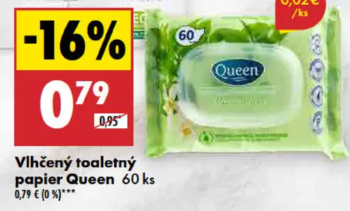 Queen vlhčený toaletný papier