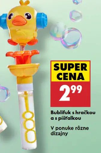 Elefun Bublifuk s hračkou s píšťalkou
