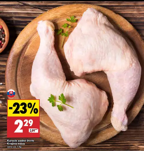 Krajina mäsa Kuracie zadné štvrte