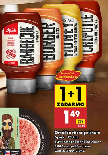 Omáčka rôzne príchute