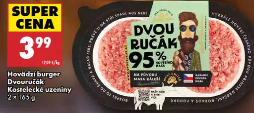 Hovädzí burger Dvouručák