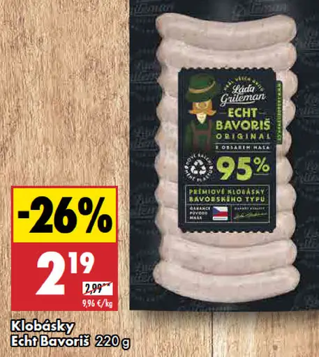 Klobásky Echt Bavoriš