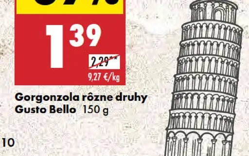 Gusto Bello Gorgonzola rôzne druhy