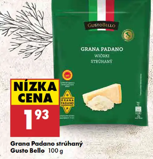 Gusto Bello Grana Padano strúhaný