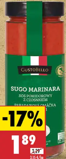 Gusto Bello Paradajková omáčka s parmezánom/cesnakom