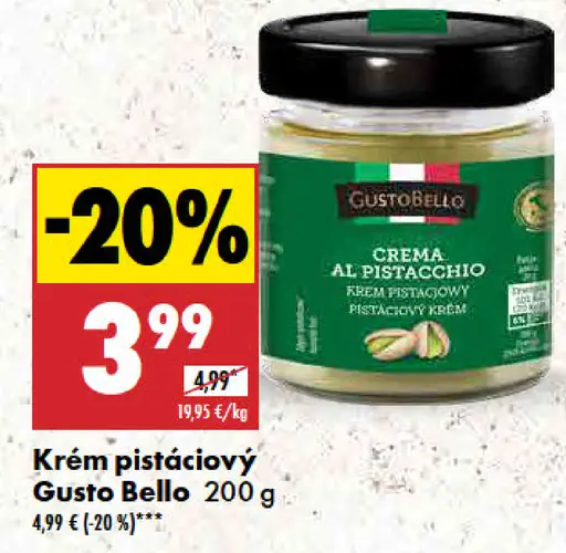 Gusto Bello Krém pistáciový
